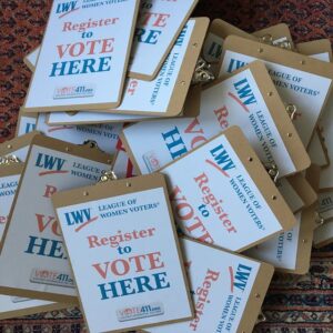 Register to vote clipboards